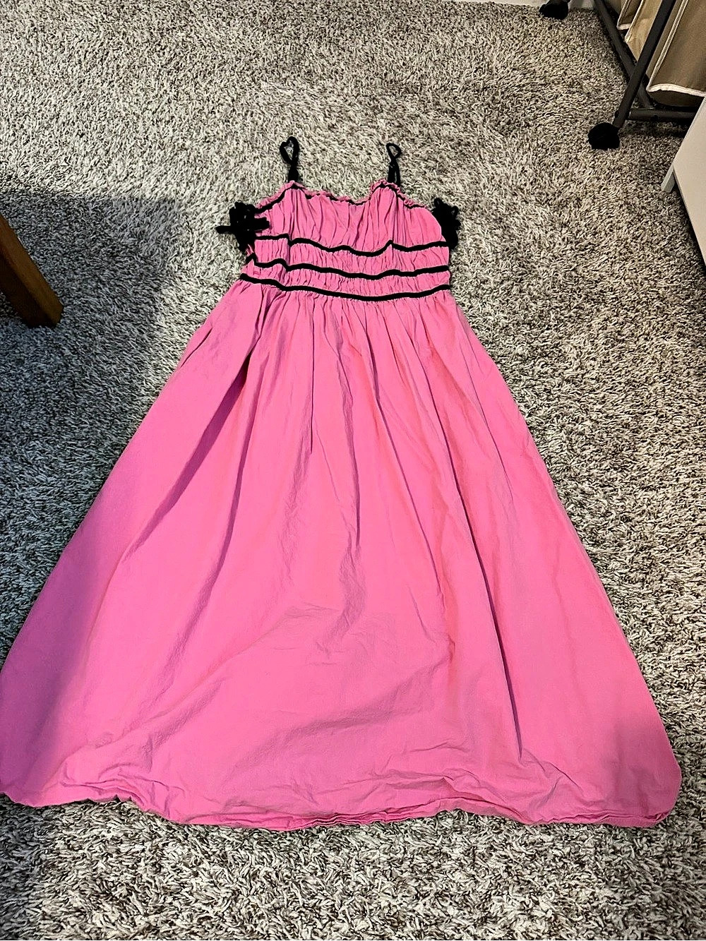 Pink & Black Maxi Dress Like New